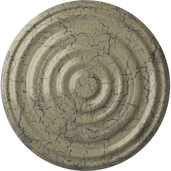 Ekena Millwork Carton Ceiling Medallion (For Canopies up to 3 3/4"), 17 3/4"OD x 1 3/8"P, Castle Stone Crackle CM18CACSC - main